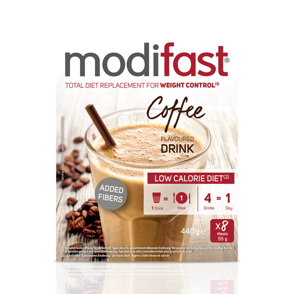 8x Modifast Intensive Milkshake Koffie 8 x 55 gr