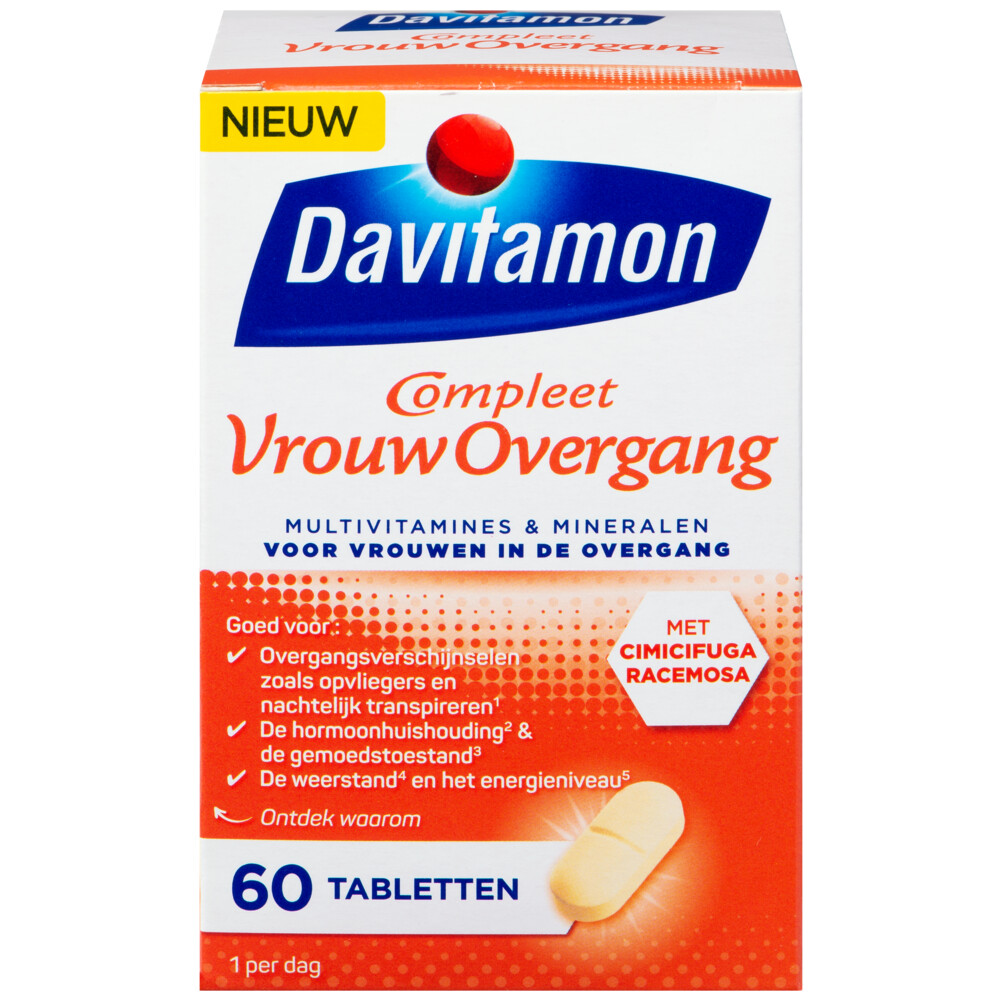 2x Davitamon Compleet Vrouw Overgang Multivitamine 60 tabletten