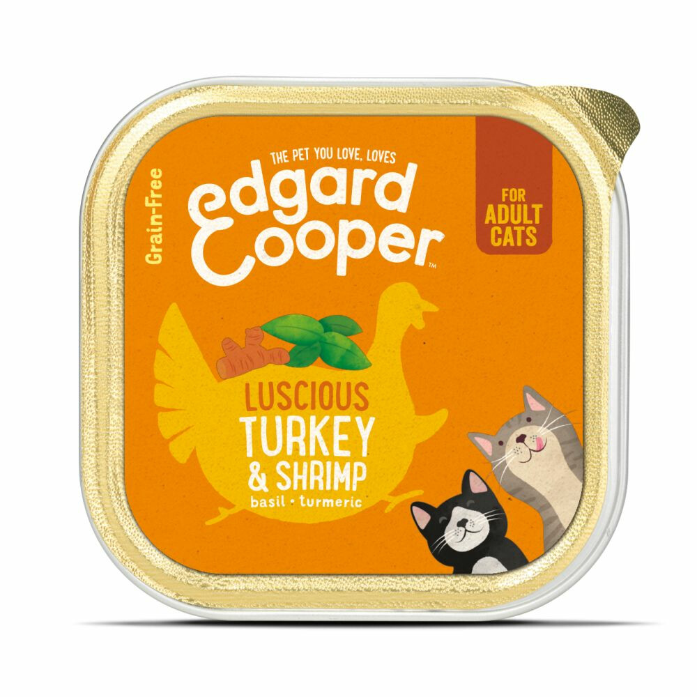 Edgard&Cooper Vers Vlees Kalkoen en Garnalen 85 gr