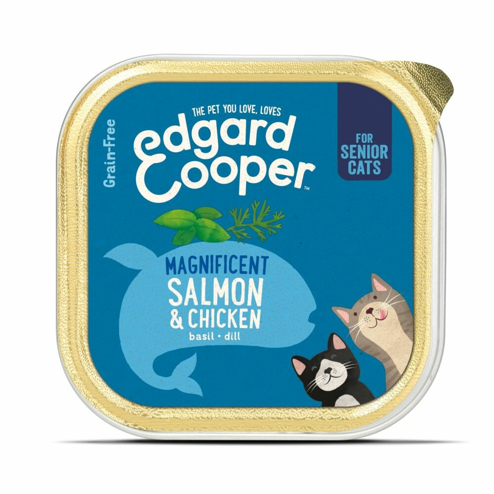 Edgard&Cooper Vers Vlees Senior Kip en Zalm 85 gr