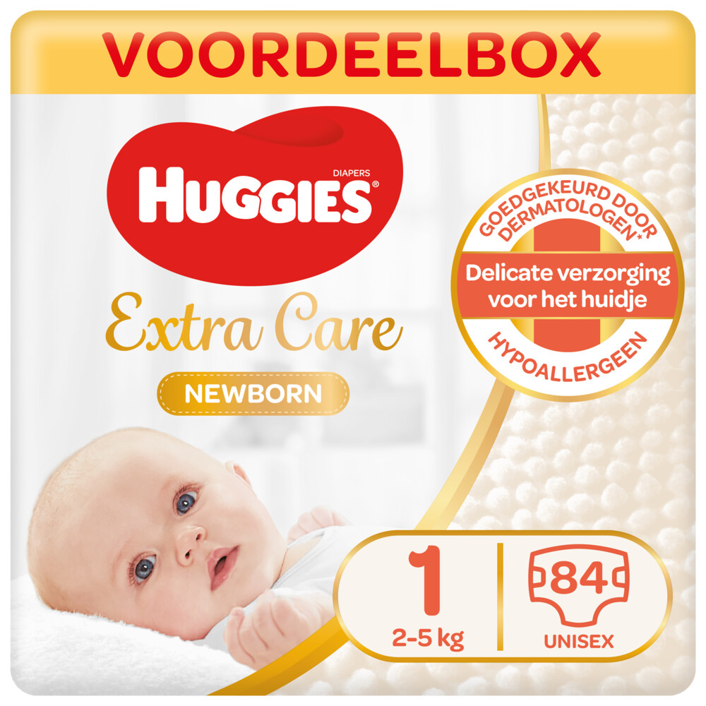 Beter Verstelbaar Ouderling Huggies Ultra Comfort Luiers Maat 1 (2 - 5 kg) 84 stuks | Plein.nl