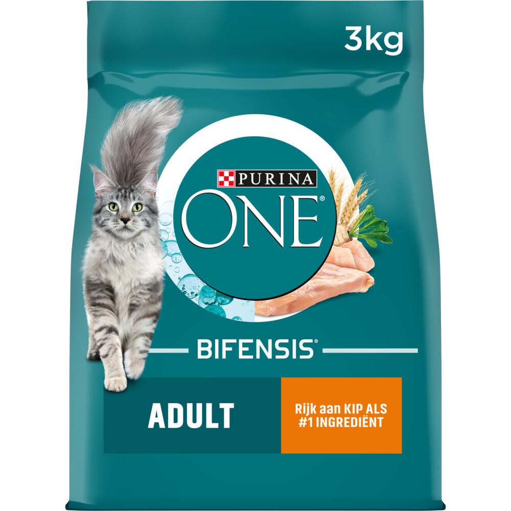 4x Purina ONE Adult Kip - Volkoren Granen 3 kg