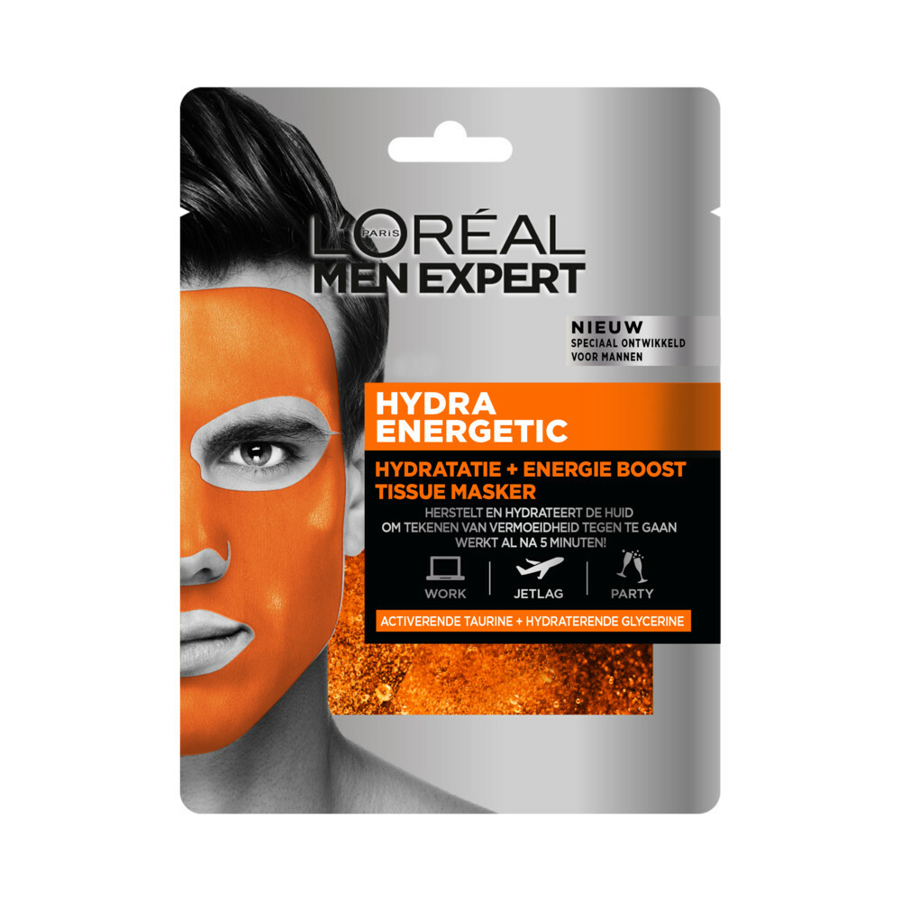 Hangen roddel stapel L'Oréal Men Expert Hydra Energetic Gezichtsmasker | Plein.nl