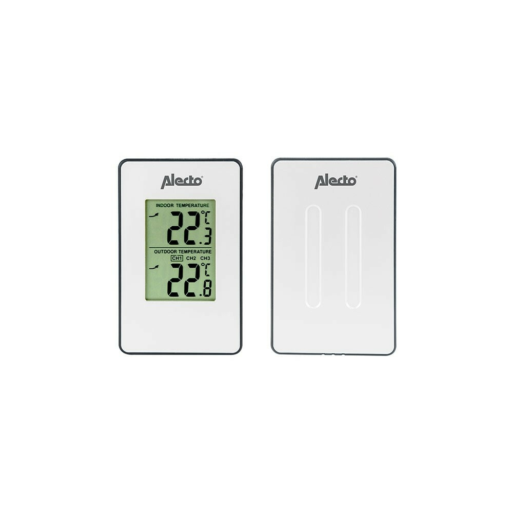 Opgewonden zijn Geleerde Kilauea Mountain Alecto Weerstation en Thermometer Wit | Plein.nl