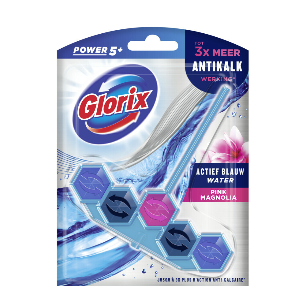 Glorix Toiletblok Blauw Water Pink Magnolia