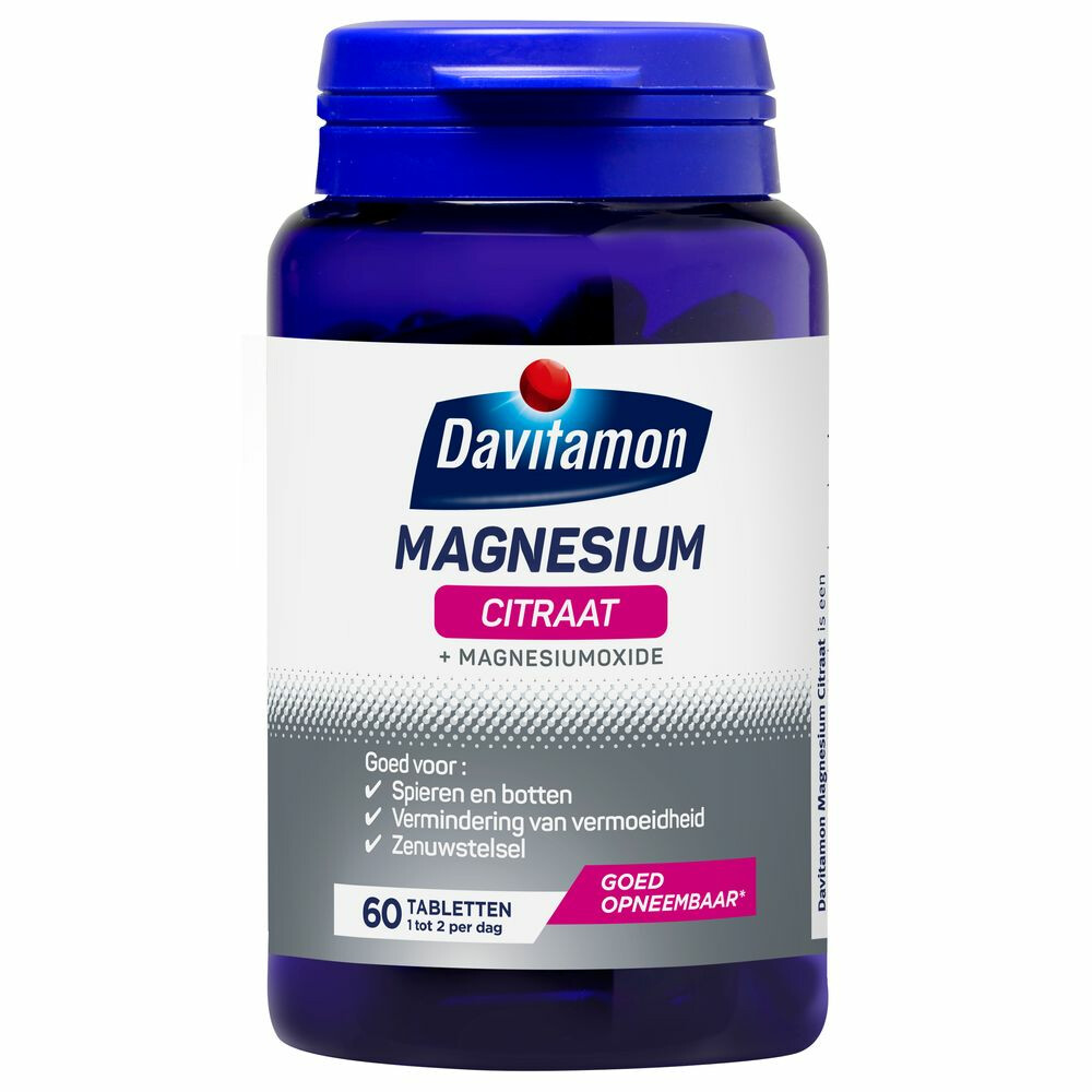 4x Davitamon Magnesium Citraat 60 tabletten