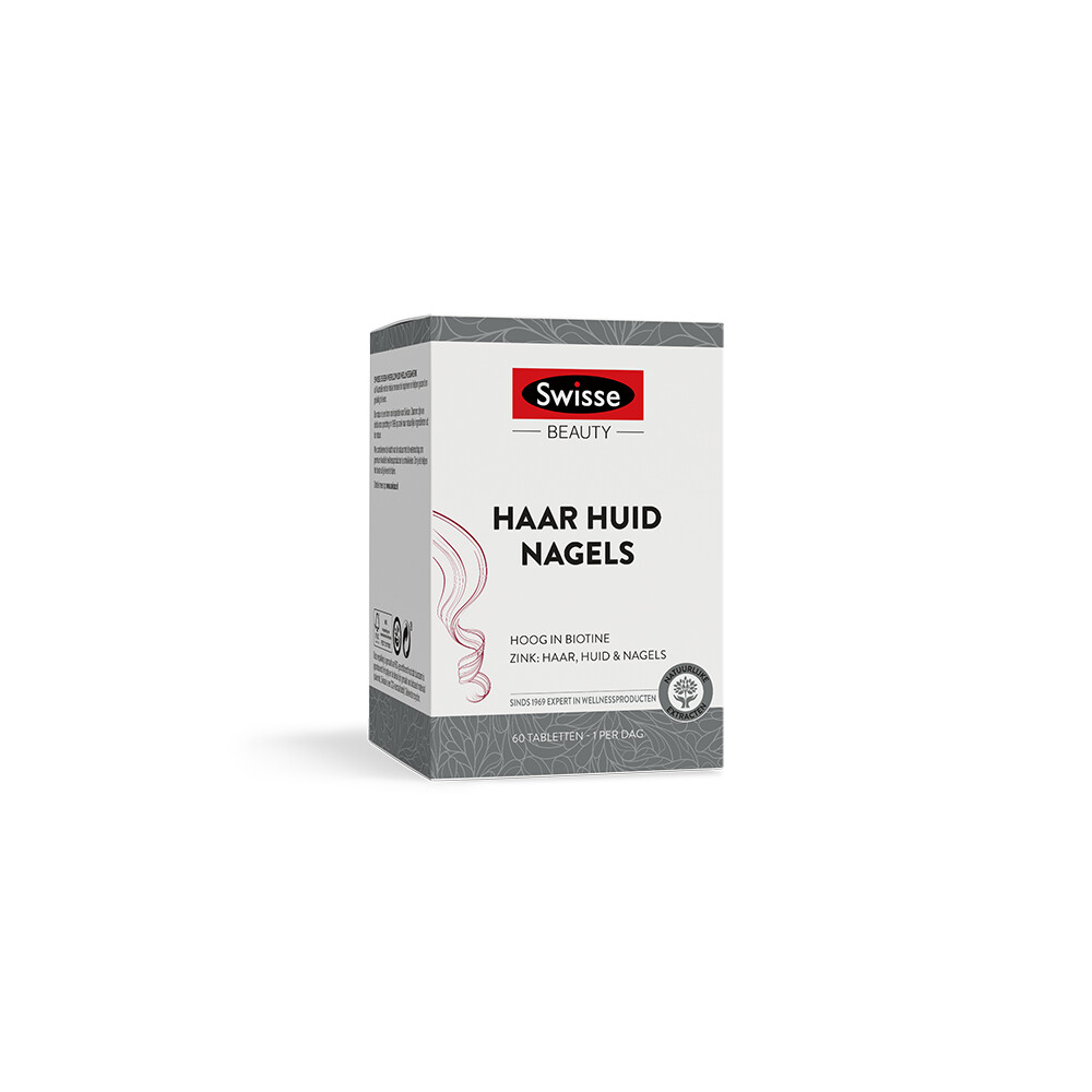 Patriottisch kiespijn kralen Swisse Beauty Haar, Huid, & Nagels 60 tabletten | Plein.nl