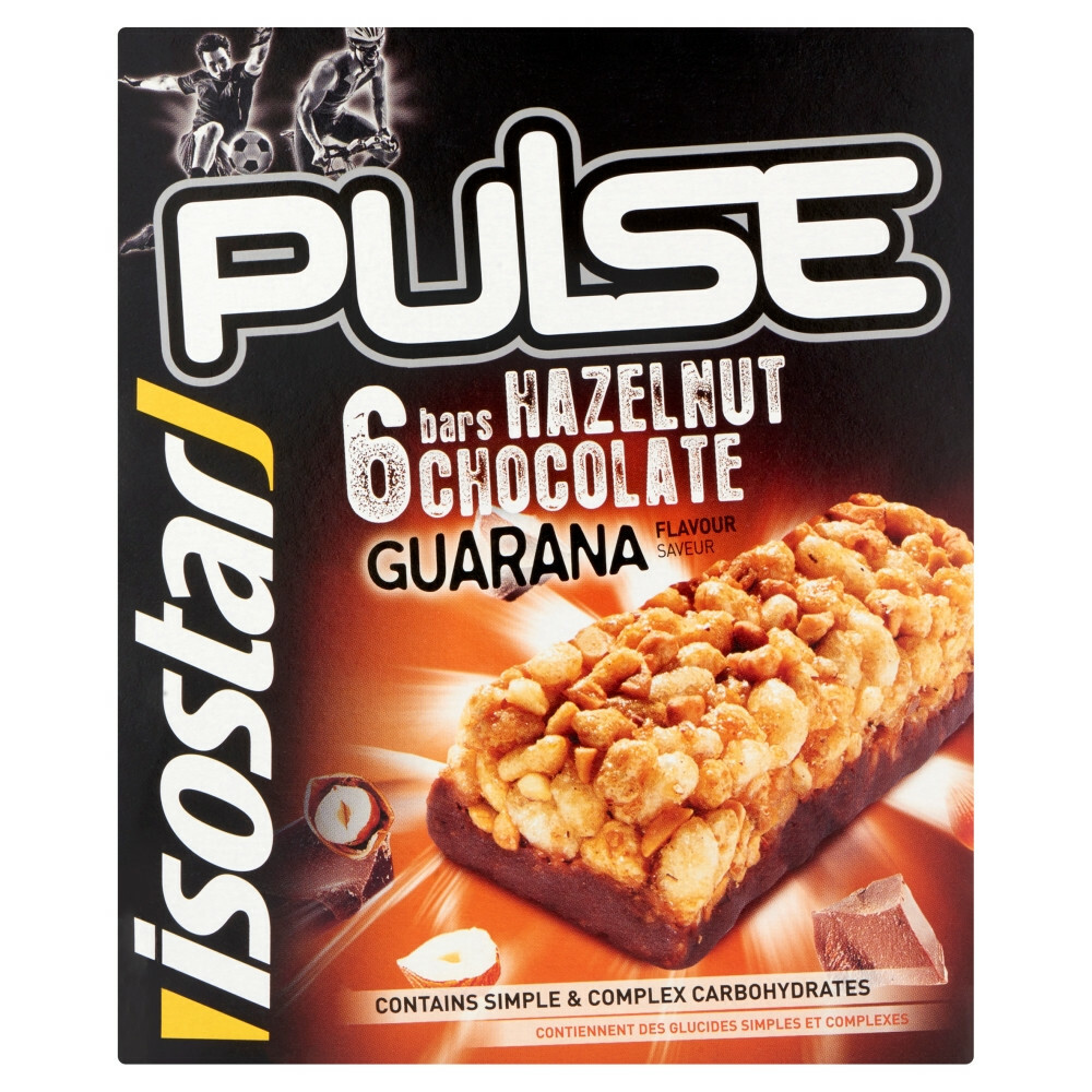 12x Isostar Sportreep Pulse Hazelnoot 138 gr