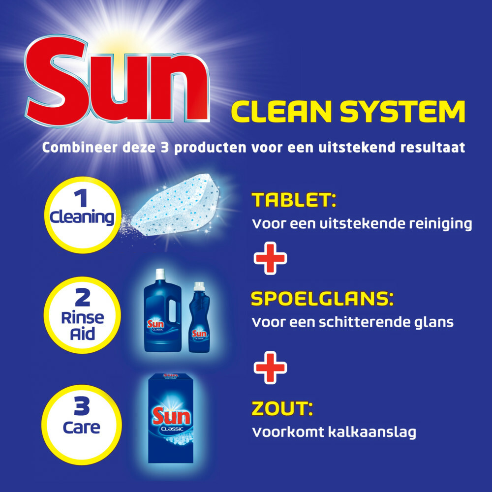 Sun Vaatwastabletten Classic 105 Stuks | Plein.nl