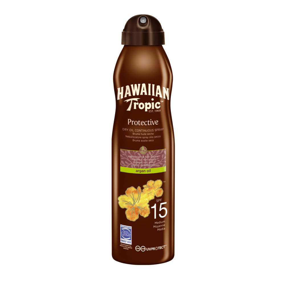 Hawaiian Tropic Protective Argan Oil Continuous Spray Spf15 (177ml)