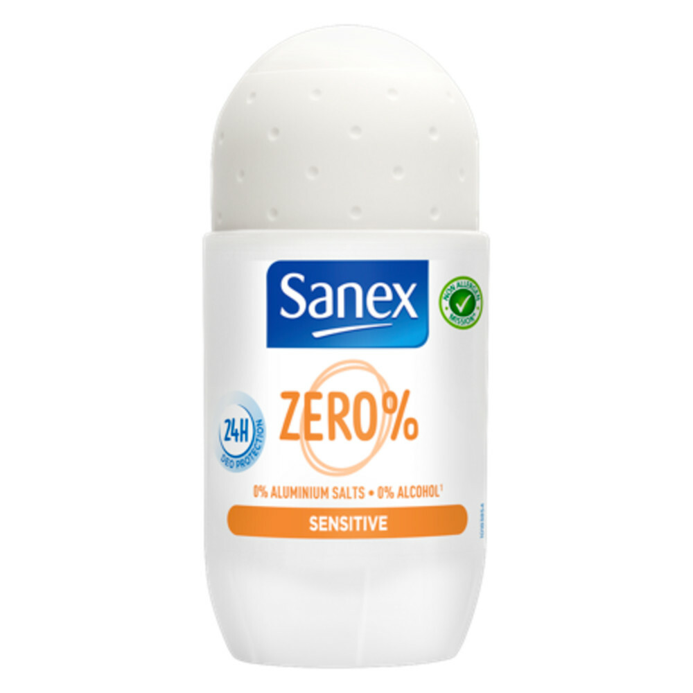 3x Sanex Deoroller Zero% Sensitive Skin 50 ml