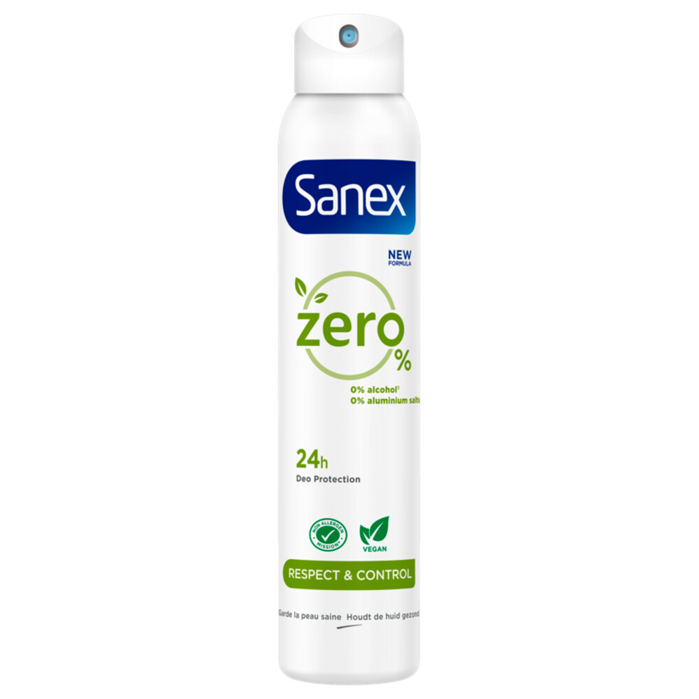 3x Sanex Deodorant Spray Zero% Normale huid 200 ml