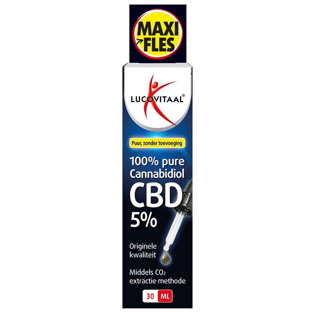 2+2 gratis: Lucovitaal CBD Cannabidiol Olie 5% 30 ml