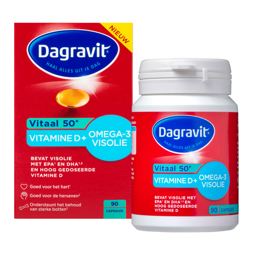 Vitaal Vitamine D & Omega-3 Visolie 90 capsules | Plein.nl