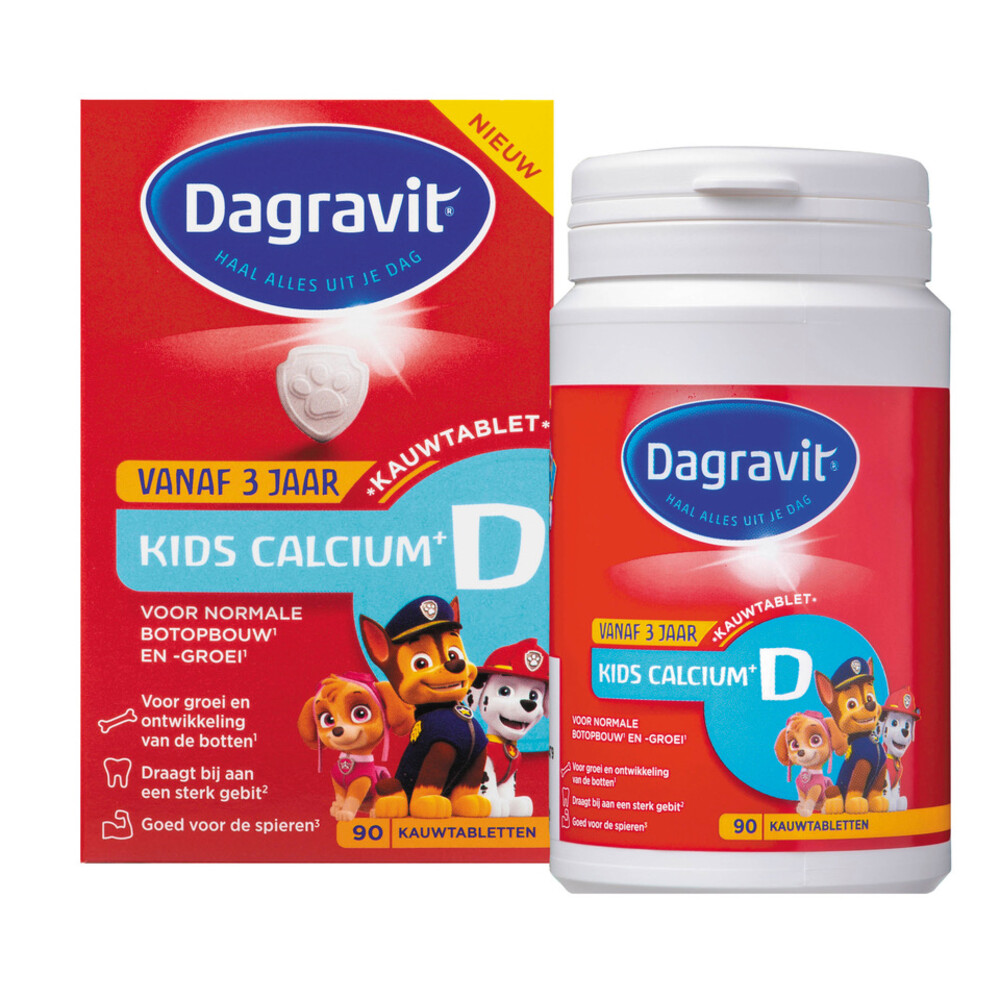 Dagravit Kids Calcium + D 90 kauwtabletten
