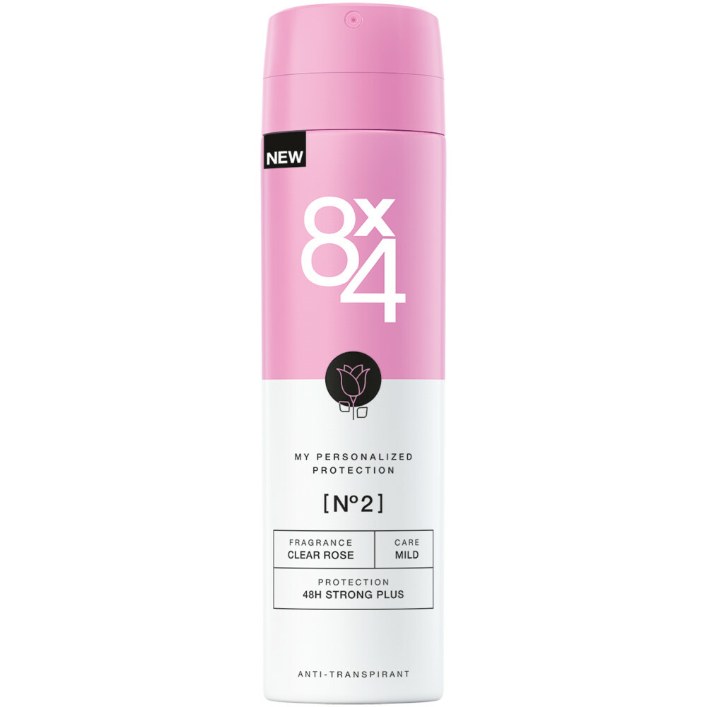 8x4 Deodorant Spray No Clear Rose 150 ml