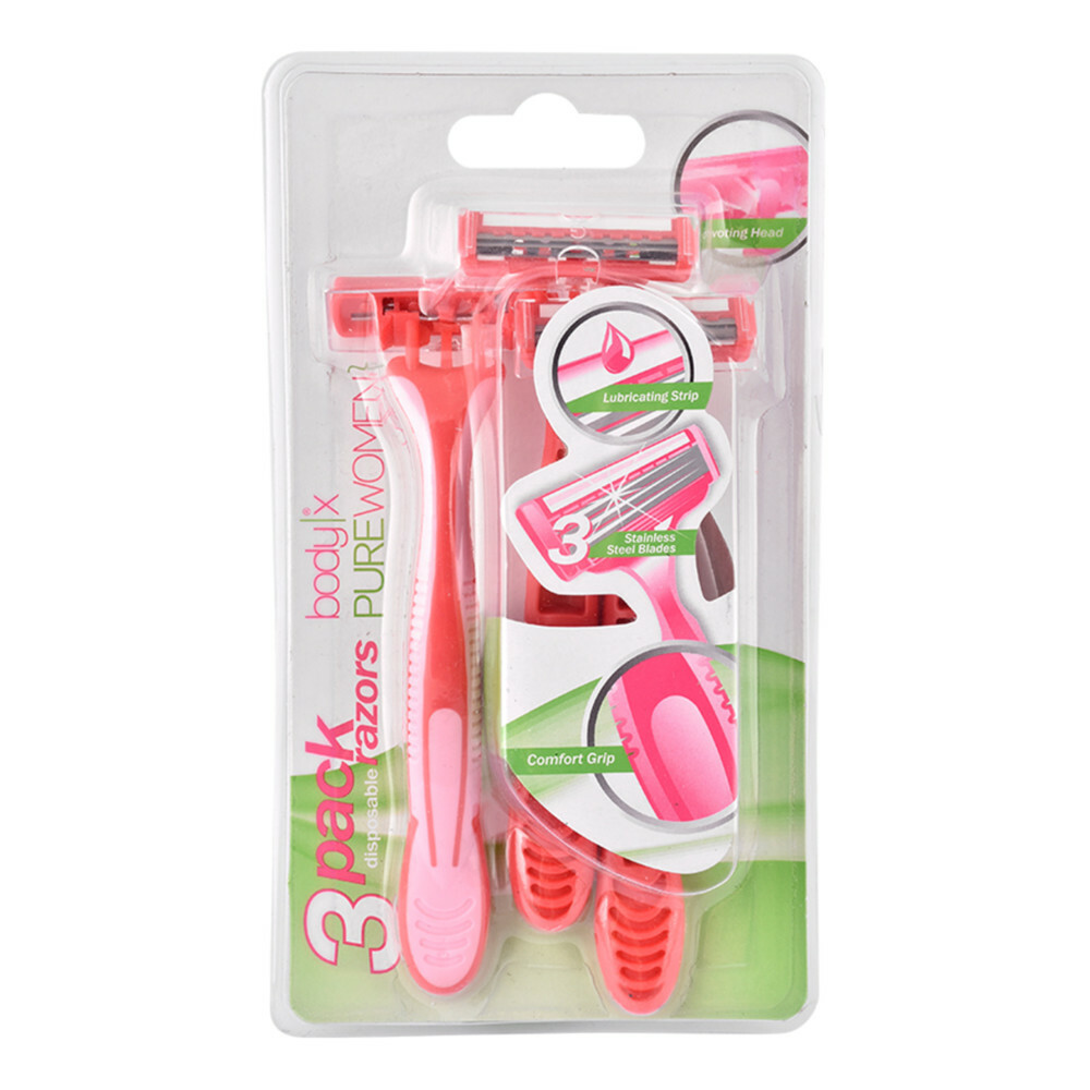 12x Body-X Pure Women Scheermes 3 stuks aanbieding
