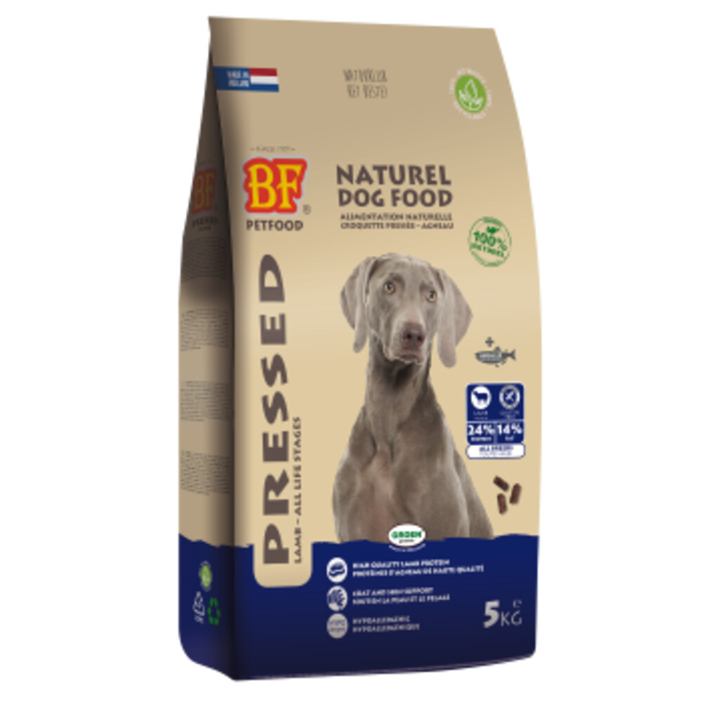 Biofood Geperst Lam&Rijst 5 kg Hondenvoer