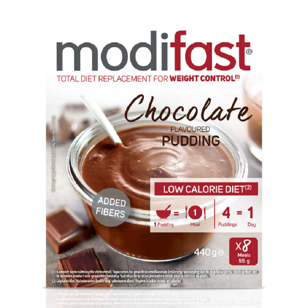 Modifast Pudding chocolade 8 stuks 440 Gram