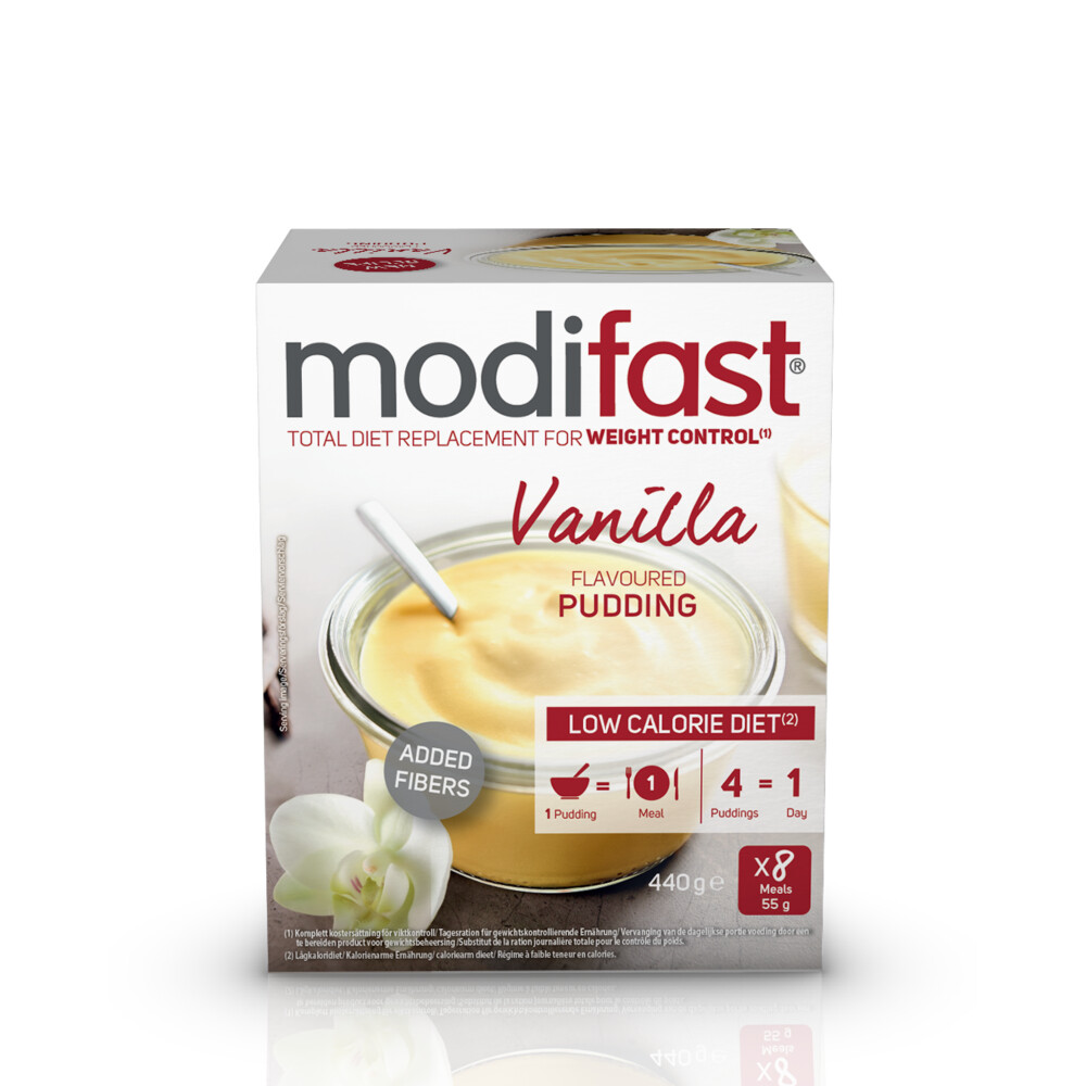 4x Modifast Intensive Pudding Vanille 8 x 55 gr