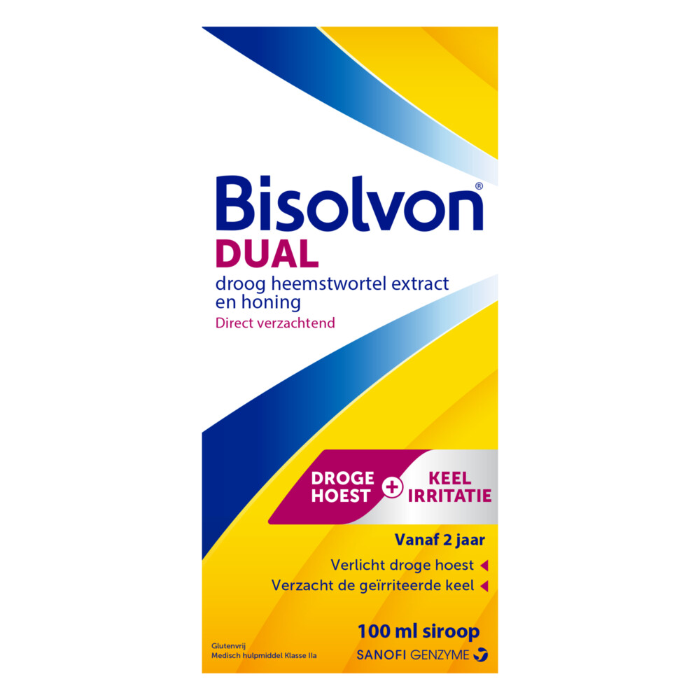 Bisolvon Dual Droge Hoest Keelirritatie Siroop 100 ml