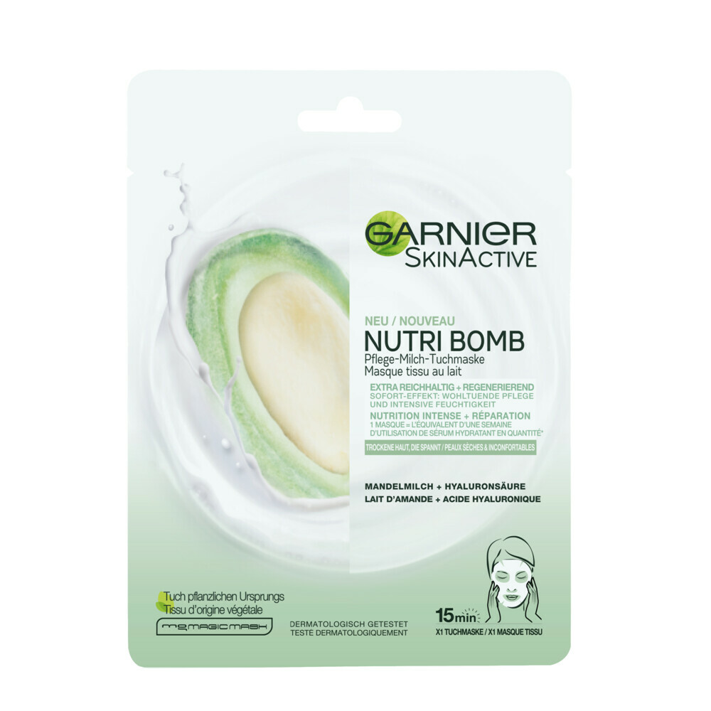 20x Garnier NutriBomb Sheet Gezichtsmasker Almond