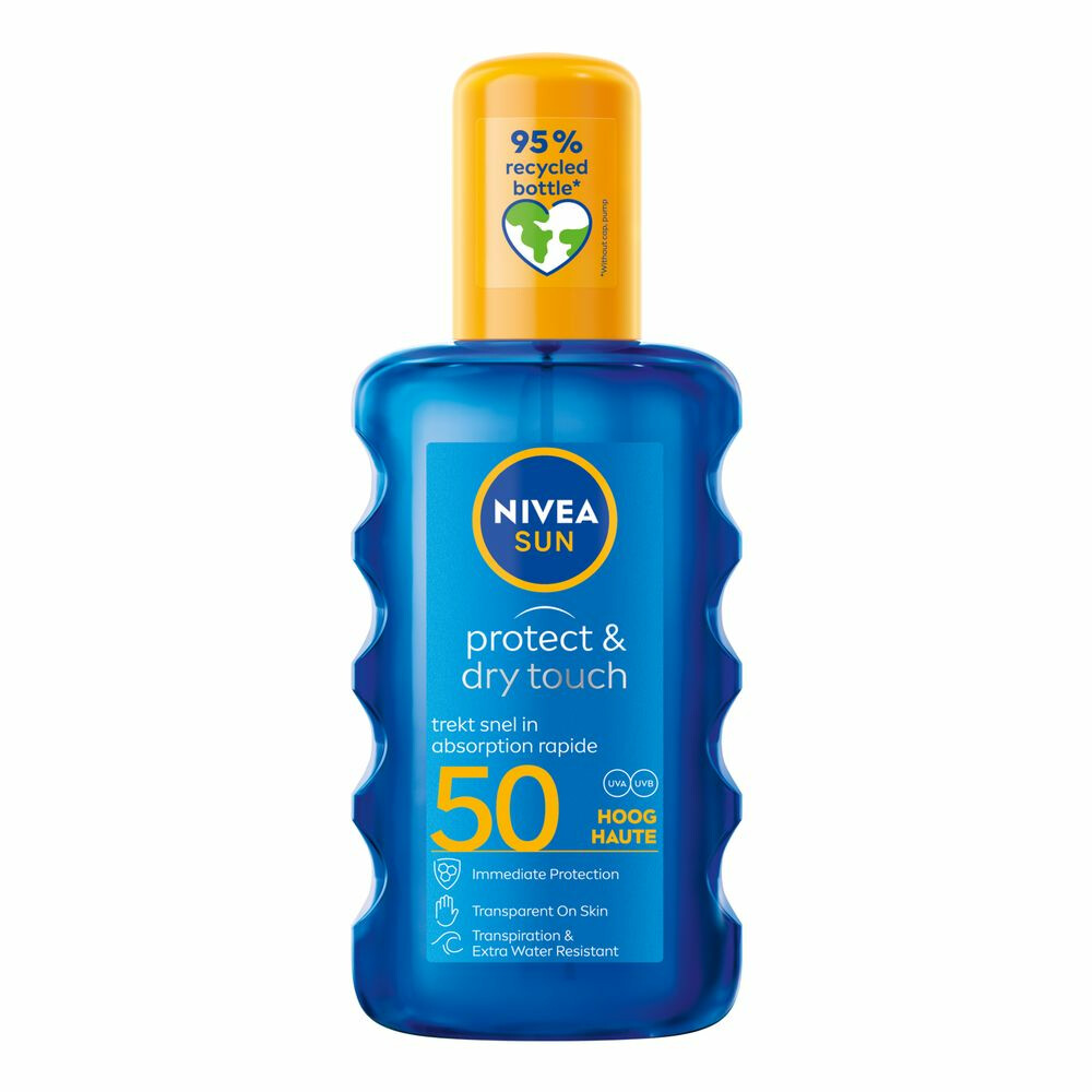 2x Nivea Sun Protect en Dry Touch Verfrissende Vernevelende Spray SPF 50 200 ml
