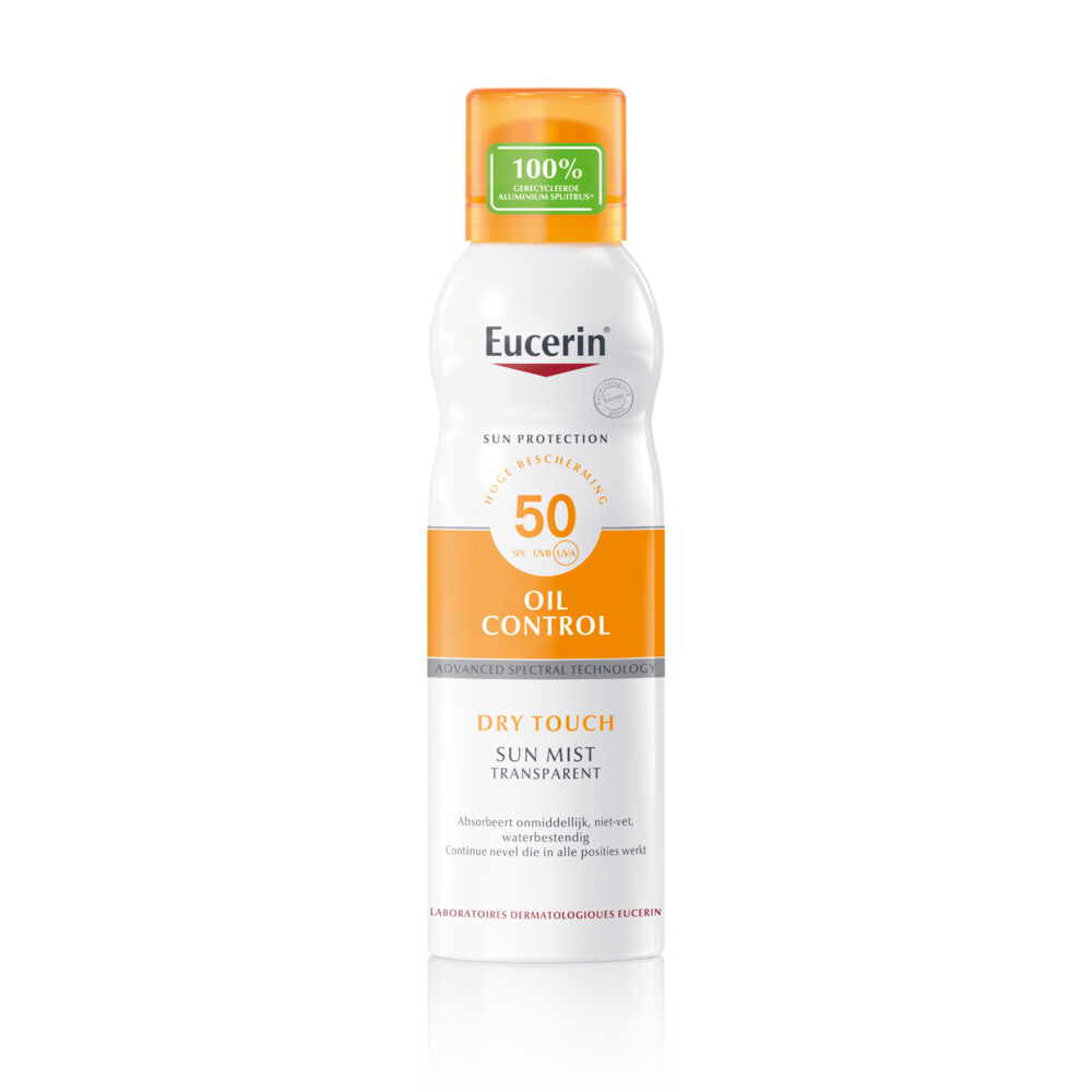 2x Eucerin Sun Oil Control Mist Transparent Dry Touch SPF 50 200 ml