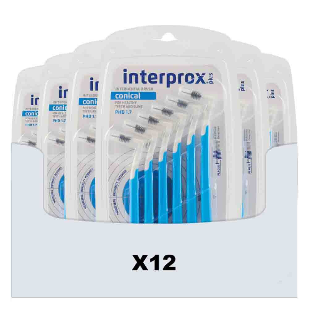 12x Interprox Ragers Plus Conical Blauw PHD 1.7 6 stuks