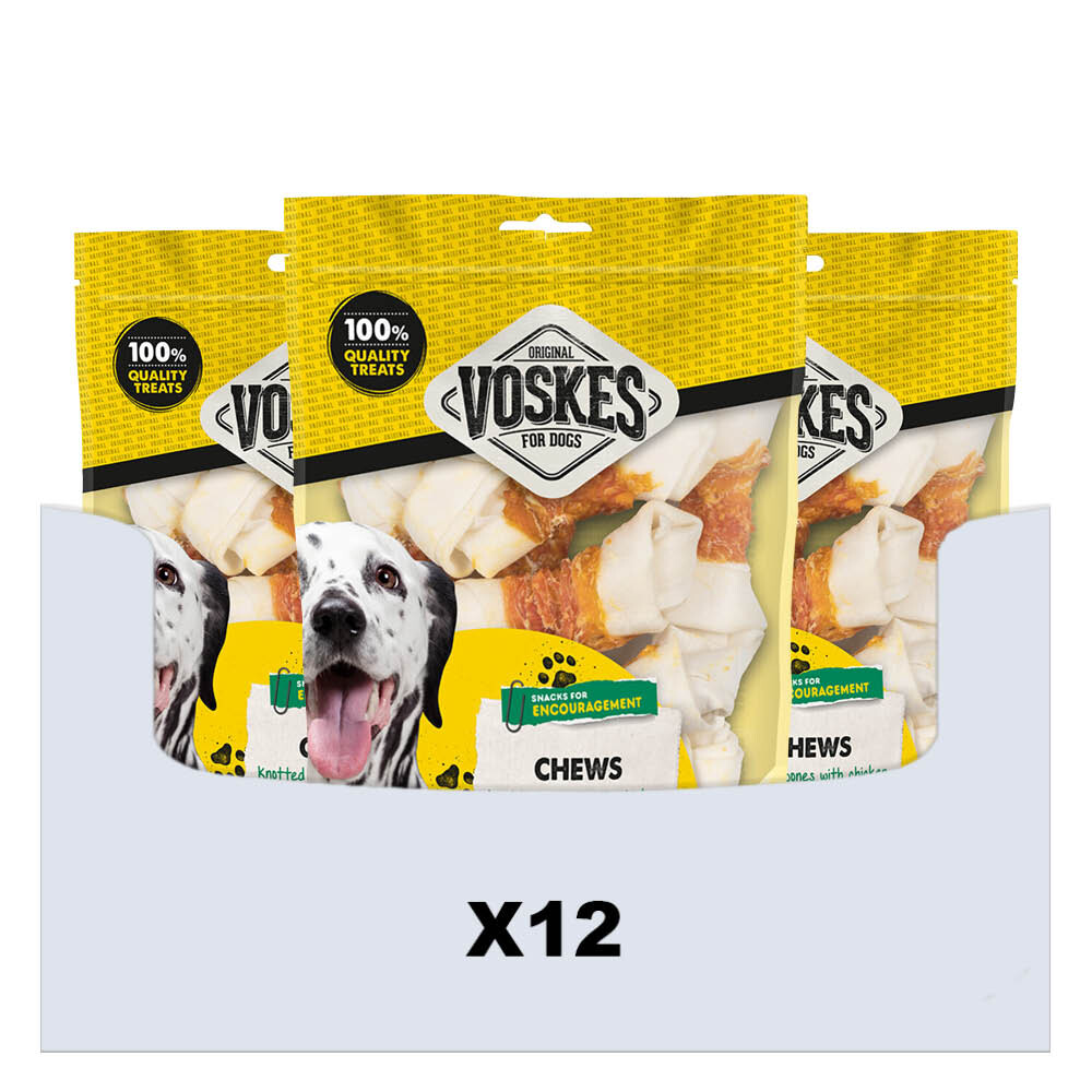 12x Voskes Blanke Kauwknopen Met Kip 10 stuks