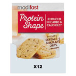 Plein <b>12x</b> Modifast Protein Shape Koekjes Graan-Chocolade aanbieding