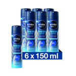 6x Nivea Men Deodorant Spray Fresh Active