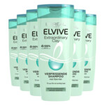 6x L'Oréal Elvive Extraordinary Clay Shampoo