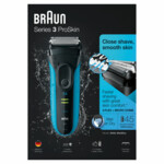 Braun Elektrisch Scheerapparaat S3 ProSkin 3045s  Zwart/Blauw