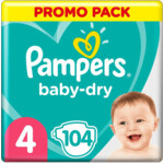 Pampers Luiers Baby Dry Maat 4 (9-14 kg)  104 Stuks