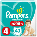 Plein 2x Pampers Baby Dry Luierbroekjes Maat 4 (9-15 kg) aanbieding