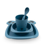 Jollein Dinerset Bamboe Animal Club Steel Blue - 14.95 euro