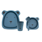 Jollein Dinerset Bamboe Animal Club Steel Blue - 14.95 euro