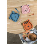 Jollein Dinerset Bamboe Animal Club Steel Blue - 14.95 euro