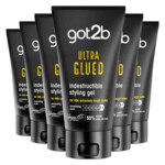 6x Got2b Ultra Glued Indestructible Styling Gel - 26.89 euro