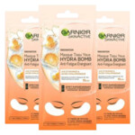 3x Garnier SkinActive Tissue Oogmasker Hydra Bomb Orange