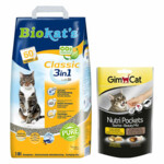 Biokat's Classic & GimCat Nutri Pockets Taurine & Beauty Pakket - 17.24 euro