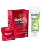 Durex Thin Feel Condooms en Natural Glijmiddel Pakket