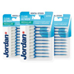 3x Jordan Dental Sticks Clean Between Regular - 10.33 euro