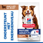 Hill's Science Plan Hondenvoer Droog Medium Mature Adult Lam - Rijst 14 kg