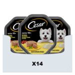14x Cesar Senior in Gelei Kuipje Kip en Rijst