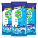 Plein <b>3x</b> Dettol Reinigingsdoekjes Power & Fresh Ocean aanbieding