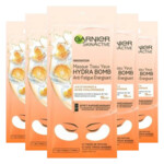5x Garnier SkinActive Tissue Oogmasker Hydra Bomb Orange