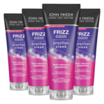 4x John Frieda Frizz Ease Brazilian Sleek Shampoo