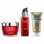 Olay Regenerist Serum, Dagcrème en Gezichtsreiniger Pakket - 46.99 euro